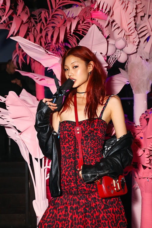 Korean model Hoyeon Jung at the #marcthenight party